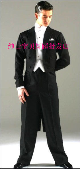 Morden Dance National Benchmark Dance Men's Performance Competition Tuxedo 5 Pieces Tailored to the Gothic Material Elastic Material