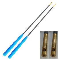 Rotating copper head 6mm carbon rod 41 46cm solid carbon rod 360 degree turning head oblique hole head diabolo shaker