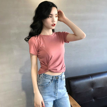 夏季衣服小个子短装小衫搭配牛仔裙1