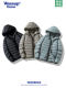 WASSUP DOZEN short down jacket men's 2025 new hooded lightweight cold-proof clothing gray ribs down jacket
