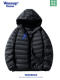 WASSUP DOZEN short down jacket men's 2025 new hooded lightweight cold-proof clothing gray ribs down jacket