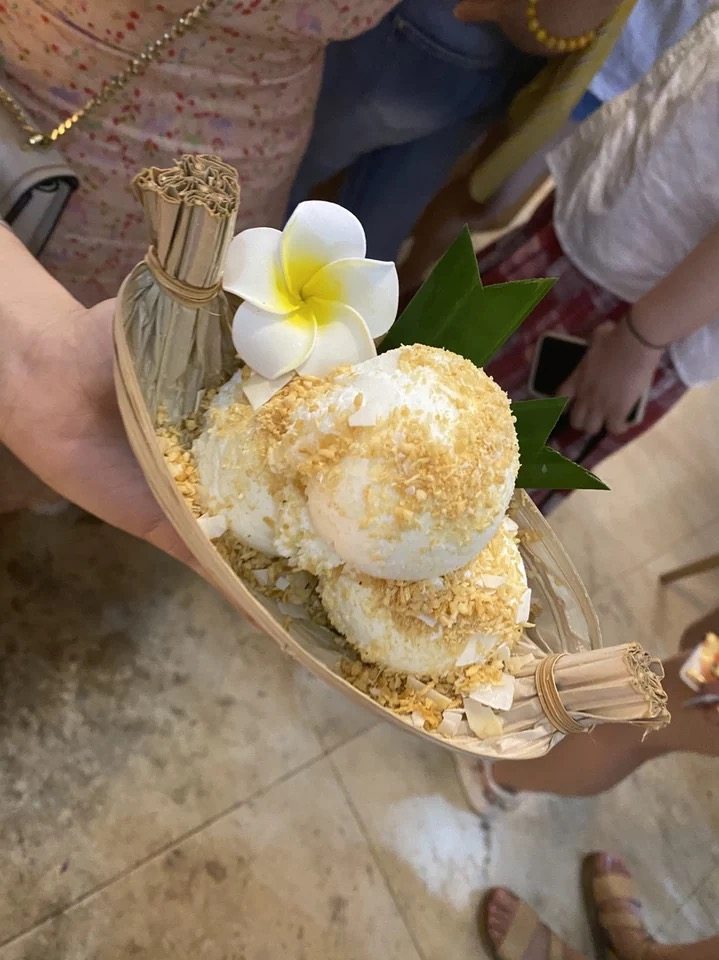 Temilk Lao Coffee Featured Coconut Boat (Full 50) Net Red Ice Sand Boat Palm Small Bowl