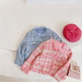 Осенняя детская короткая куртка, в стиле Шанель, в корейском стиле, в западном стиле