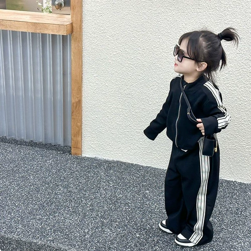 Осенний комплект для отдыха, детская спортивная куртка, в корейском стиле