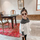 Girls' Western-style striped shirt 2022 spring and autumn new Korean version baby fashionable stitching top little girl bottoming shirt