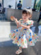 Girls Net Red Dress Summer Dress 2021 New Korean Version Baby Sweet Princess Skirt Children's Western Fashion Skirt