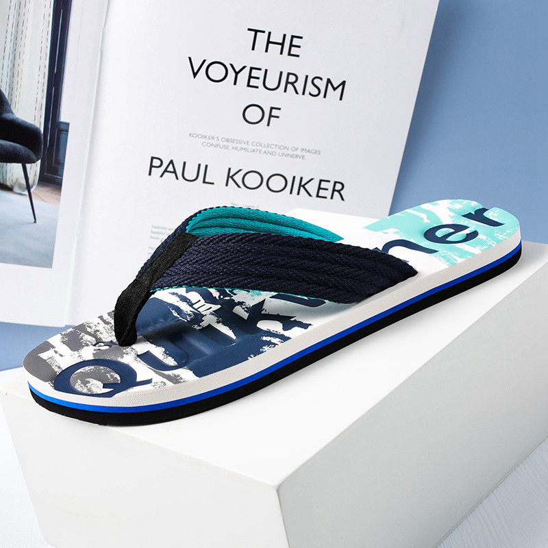 2020 new slippers male and summer trendy personality herringbone tug men outside wearing beach shoes Korean version non-slip angle cool tug