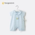 Tongtai em bé sơ sinh cotton romper quần áo mùa hè mỏng cho nam giới và phụ nữ em bé ngắn tay romper jumpsuit quần áo mùa hè - Áo liền quần