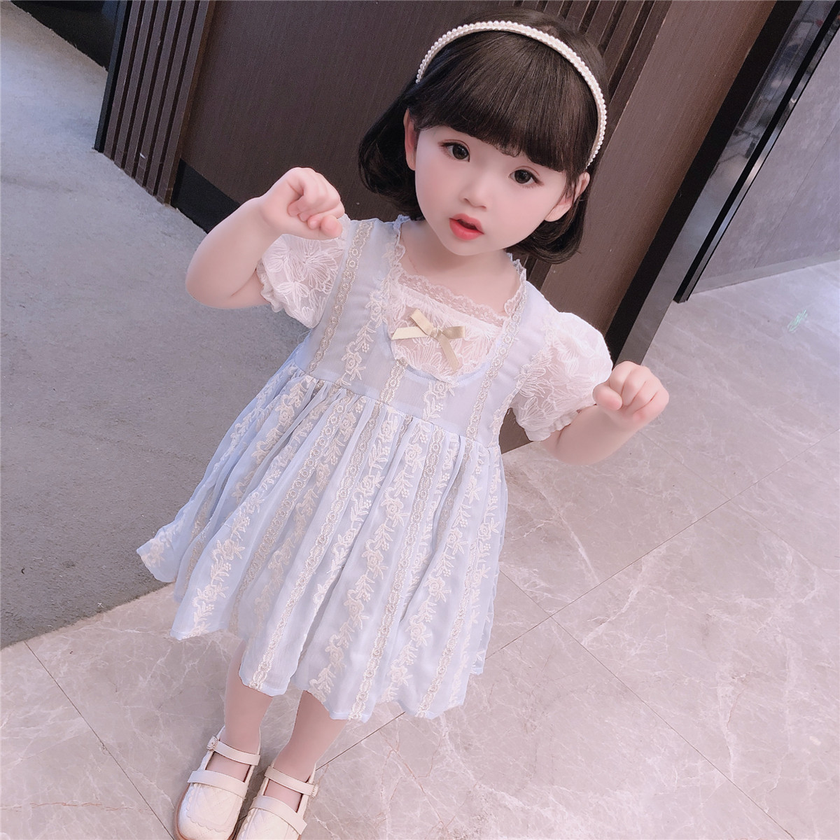 Girls Summer Dress 2022 New Roletta Skirts Children Foreign Dress Women's Baby Bubble Sleeveless Princess Dress