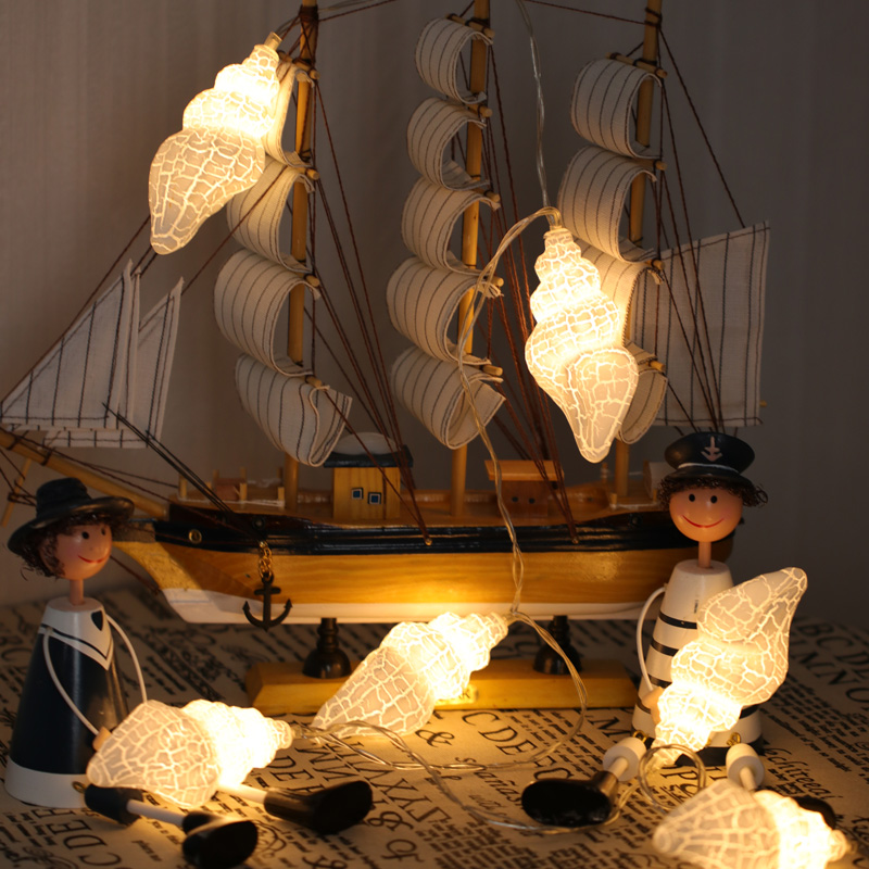 LED small lantern flashing light string full of stars conch light string diy romantic net red room decoration light star light string