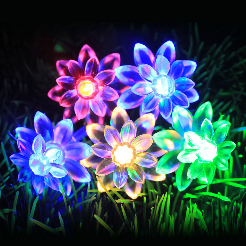 LED small festoons flashing lights string lotus lotus lotus flowers for the Buddha lamp room Creative Stars Lamp Room Fotang Decorative Lights