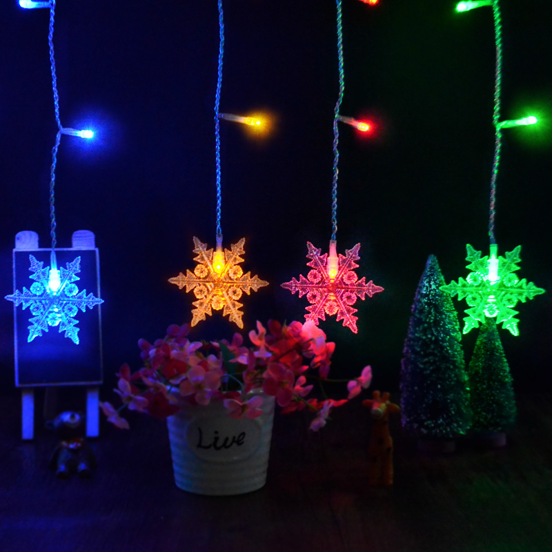 LED color light flash light string water horn snow curtain waterfall icicle light Star light Net red decoration creative romance