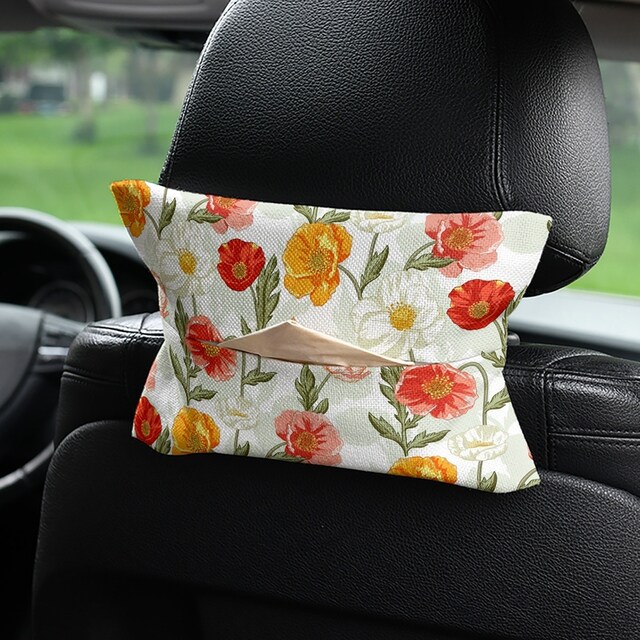 American light luxury style car tissue box paper box hanging paper towel cover armrest box sun visor universal Ben