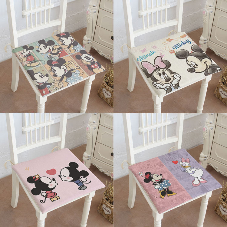 Classic ins Cartoon cotton linen dining chair cushion yellow black grey cushion black and white leaning on bag sofa office leaning armchair cushion