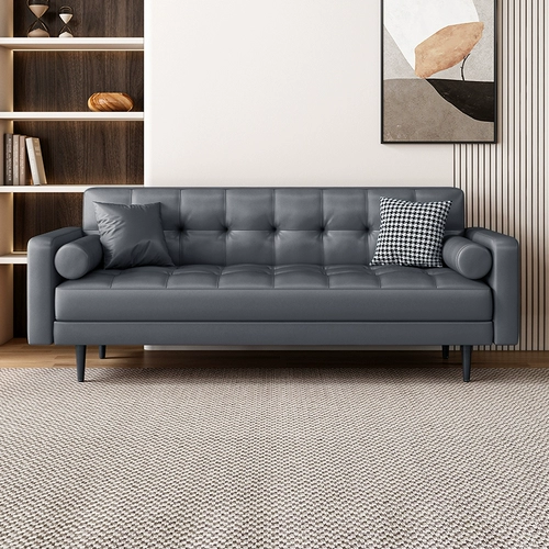 Итальянский диван ряд современный легкий роскошный кожа маленькая квартира гостиная гостиная одиночная комбинация трех человек