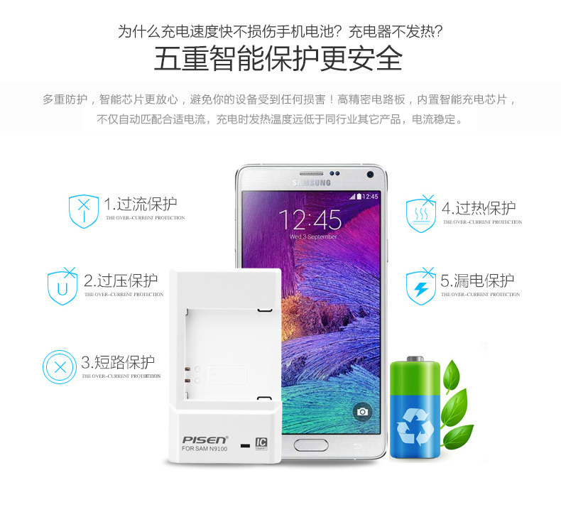 chargeur PISEN pour téléphones SAMSUNG SAMSUNG SM-N9100 - Ref 1299521 Image 6