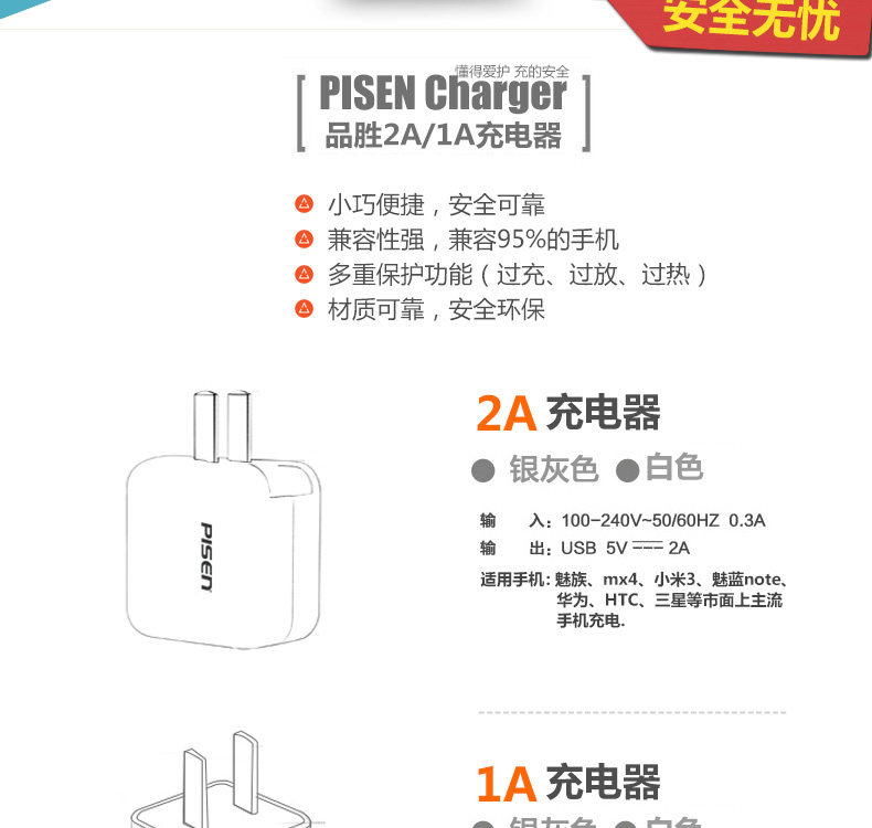 chargeur PISEN pour téléphones MEIZU MEIZU - Ref 1298706 Image 7