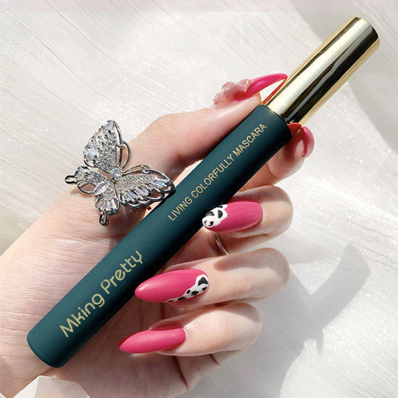 Mascara waterproof fiber long roll teething without fainting and bottom-forming liquid lasting extremely small fine hair with dense eyes-Taobao