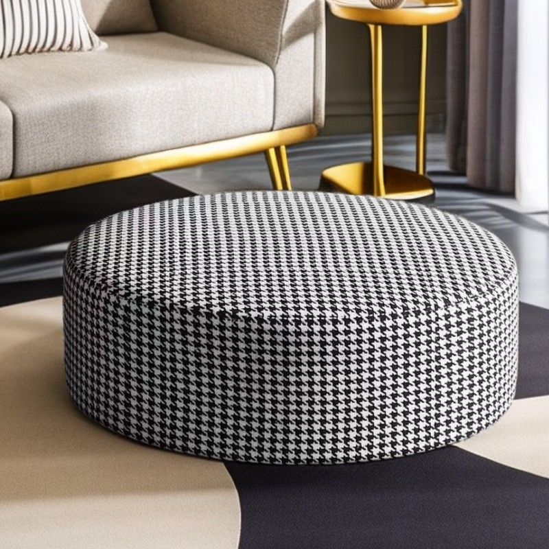 Thousands Bird Lattice Round Sofa Stool Down-to-earth Dresden Light Extravagant Living-room Bedroom Tea Table Clothing Store Change Shoes Wear round stool-Taobao