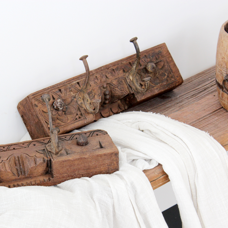 Indian Imported Hook Carving Components Wall Decoration Storage Bohemian Wabi-Sabi Bedroom Living Room Guesthouse Wall Hanging Clothes Rack Indian Imported Hook Carving Components Wall Decoration Storage Bohemian Wabi-Sabi Bedroom Living Room Guesthouse Wall Hanging Clothes Rack