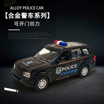Children Car Toy Alloy Police Car Metal Back Force Gift Box Installed open door 1:39 emulated off-road car model