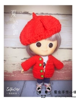 Ixtee cô gái búp bê quần áo ixdoll phụ kiện cô gái handmade áo len đỏ mũ nồi búp bê chibi