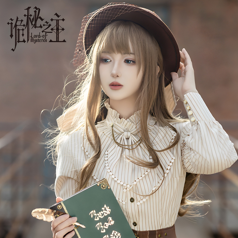 【Cooperation Exclusive】Mystic Lord × Steam Continent Fors Series Beige Ruffled Shirt