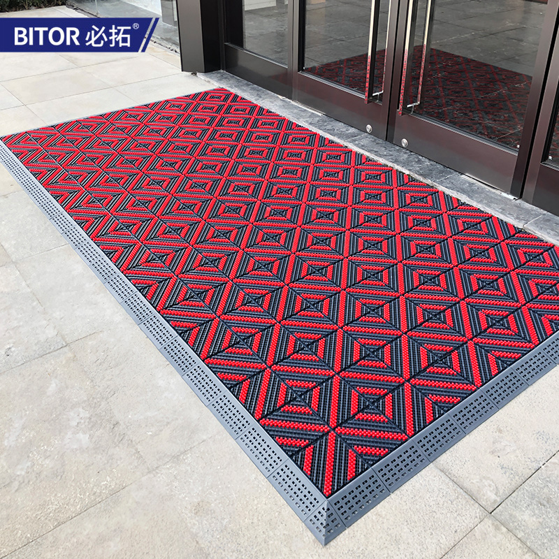 Hotel entrance floor mat entrance welcome carpet commercial entrance door outdoor non-slip foot mat dust removal door mat