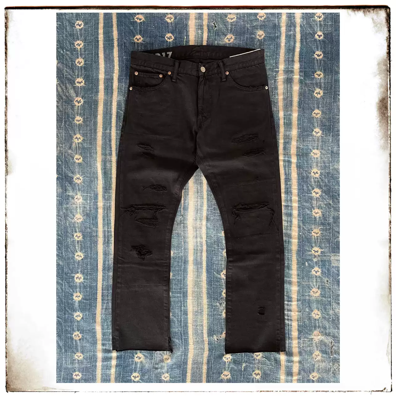 现货VISVIM 20SS SOCIAL SCULPTURE 14 BLK DMGD-17 破坏牛仔裤-淘宝 