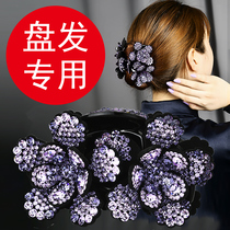 Clip fixed hair grab clip large female hair Korean rhinestone flowers simple mother hair hairclip of the head