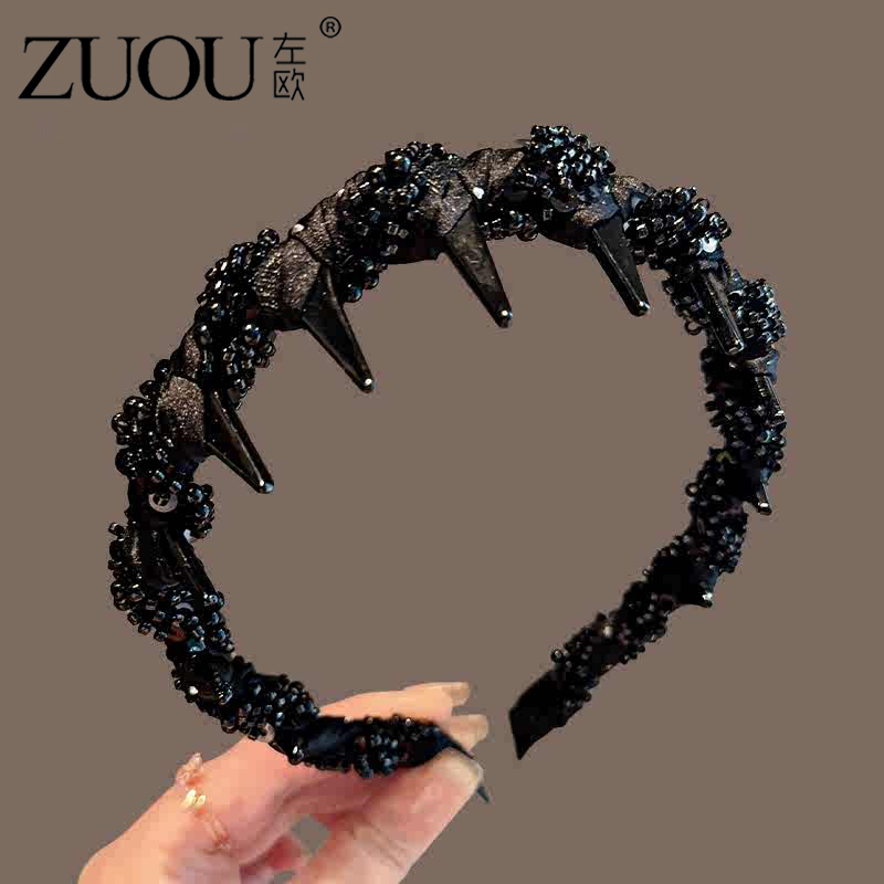 パリのプリンセスヘッドバンドハイスカルトップ女性ヘッドバンド歯付きハイエンドファッションヘアピン2025新しいヘッドドレス