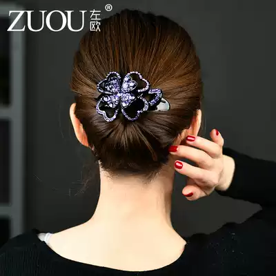 Hairclip female headwear back head hair adult hairclip three-tooth clip plate hair large duckbill clip hair accessories floral headdress accessories