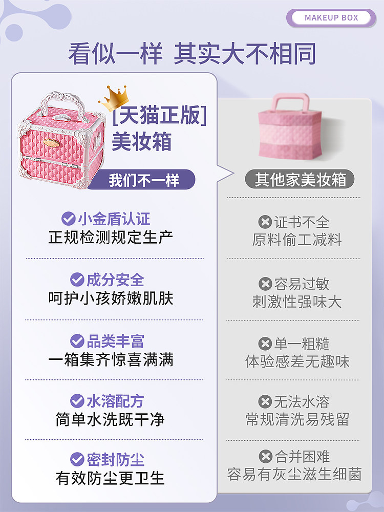 Children's Cosmetics Makeup Set Genuine Full Princess Little Girl Non-Toxic Washable Makeup Box Nail Polish Toy