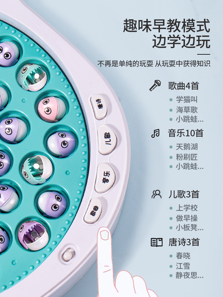 Baby Electric Magnetic Fishing Toy for Children Aged 3 and a Half, Educational for 2-Year-Olds, Suitable for Boys and Girls Aged 1 to 6, Infant Birthday Gift