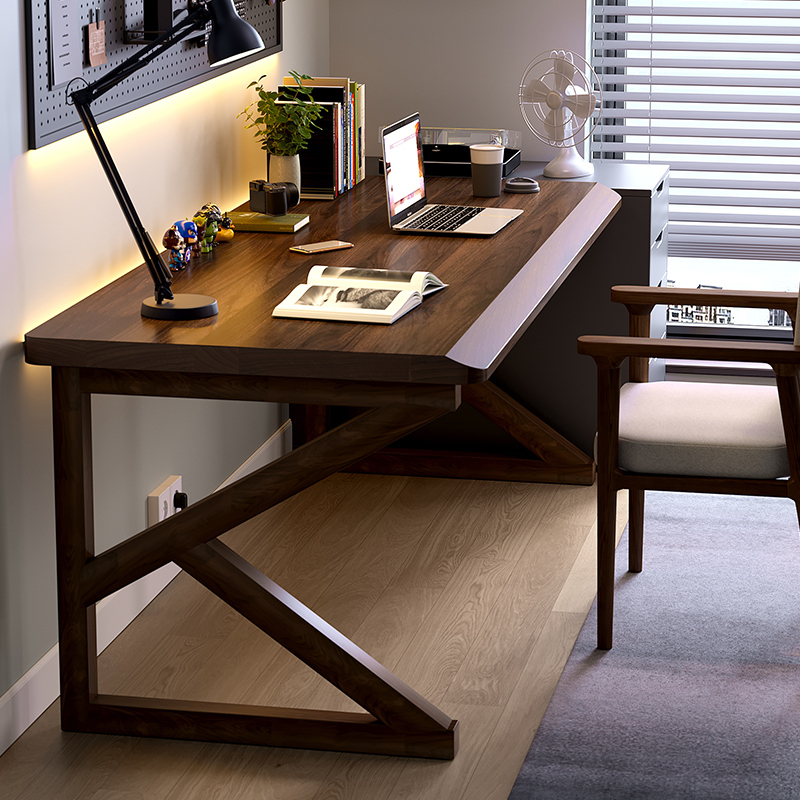 High-End South American Black Walnut Desk, Bedroom Computer Desk, Wall-Mounted Sofa Long Narrow Table, Home Study Writing Desk