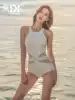 DK sexy swimwear women's summer 2021 new fairy fan thin belly ins small chest spa one-piece bikini