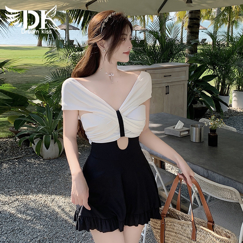 DK2022 new swimsuit women's sense of pure desire to be superior to dress, slim and conservative swimsuit ladies