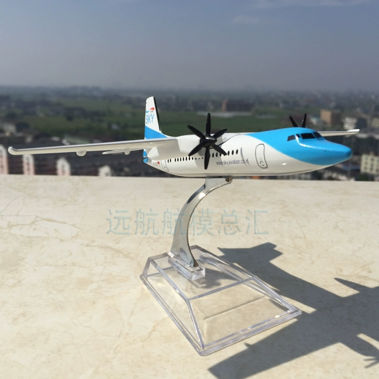 Cánh quạt 16 cm Indonesia Sky Hàng không Fokker FK50 mô hình máy bay hợp kim máy bay chở khách mô hình đồ trang trí tĩnh mô hình siêu xe