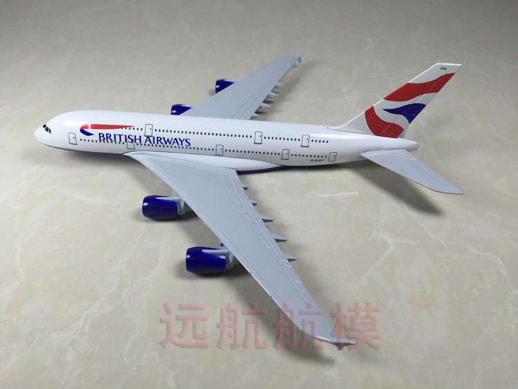 Mô hình máy bay hợp kim rắn 16cm British Airways A380-800 Mô hình máy bay chở khách mô phỏng tĩnh Airbus mô hình ô tô