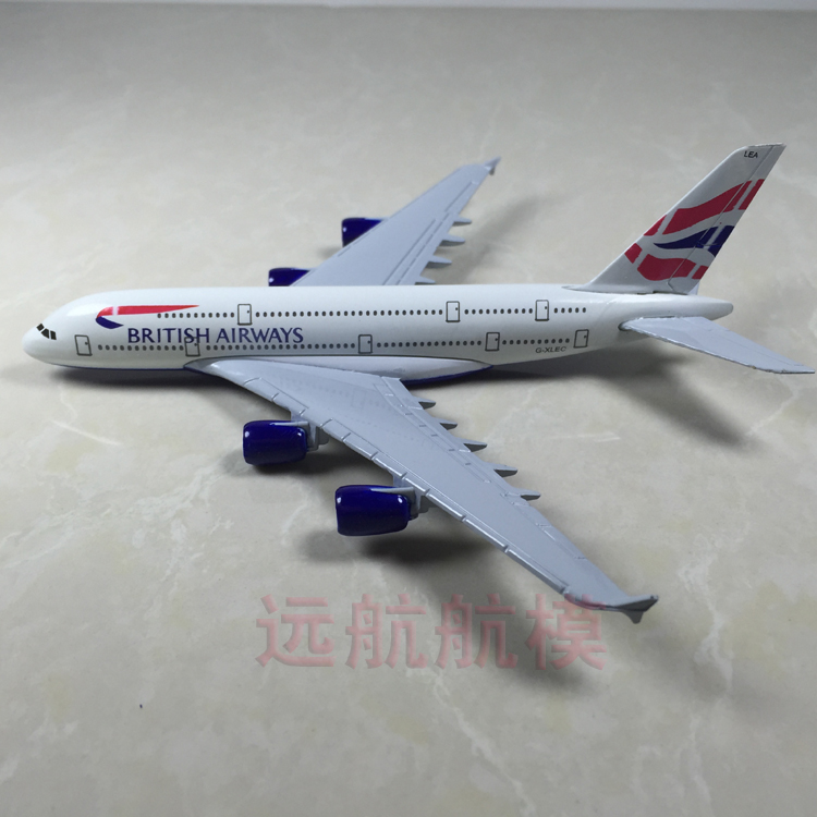 20 cm rắn hợp kim máy bay mô hình British Airways A380-800 Airbus máy bay chở khách mô phỏng tĩnh máy bay mô hình mô hình bay mô hình tàu hỏa