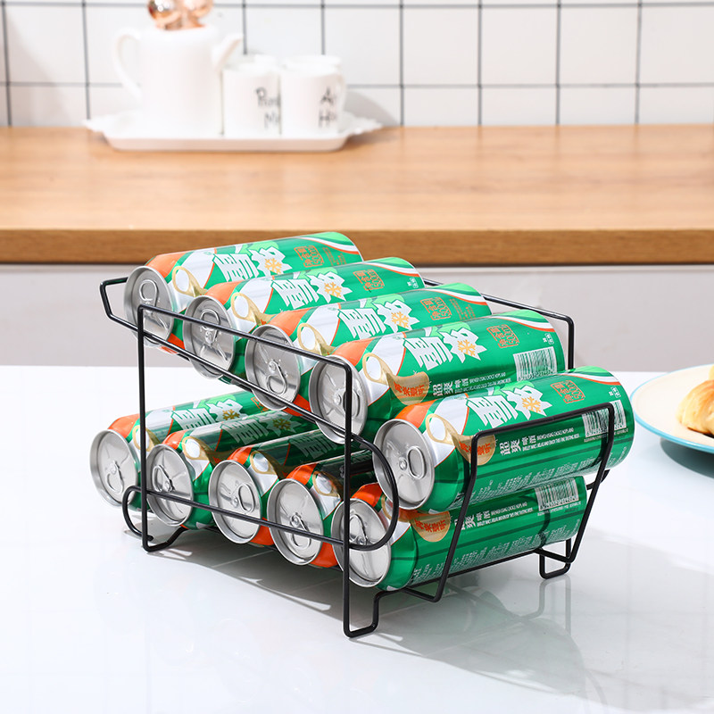 Coke Shelf Creative Listening Dress Beer Rack Double refrigerator Drink Shelf Desktop Can Finishing containing shelf