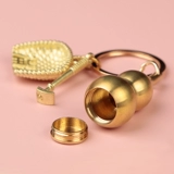 Китайский латунный ретро брелок ручной работы, креативное совок, ключи от машины, китайский стиль