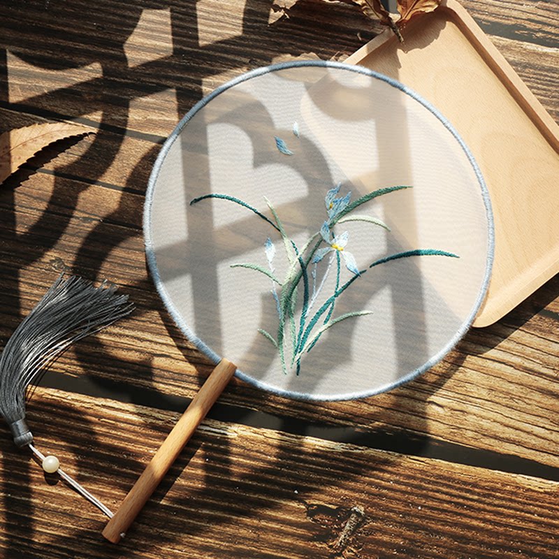 Chinese Wind Group Fan Embroidered Diy Material Bag Women Style Hanfu Matching And Sending Girlfriends Creative Birthday Gift Hem