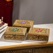 Southeast Asian solid wood jewelry box toy storage box retro decoration wooden box wooden storage storage wooden box