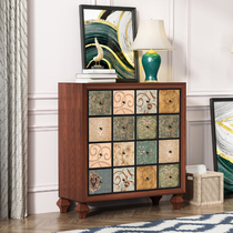 American entrance home home door shoe cabinet porch storage storage living room painted door Hall Cabinet retro decoration cabinet