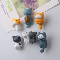 Three-dimensional 3D Japanese midori cat magnet iron refrigerator sticker refrigerator anti-collision decorative sticker creative animal magnet