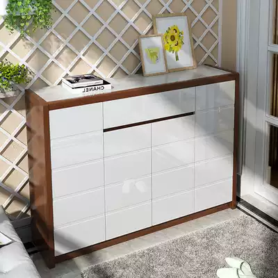 Nordic shoe cabinet Simple modern foyer cabinet multi-function storage cabinet Paint porch cabinet Living room thin partition cabinet shoe cabinet