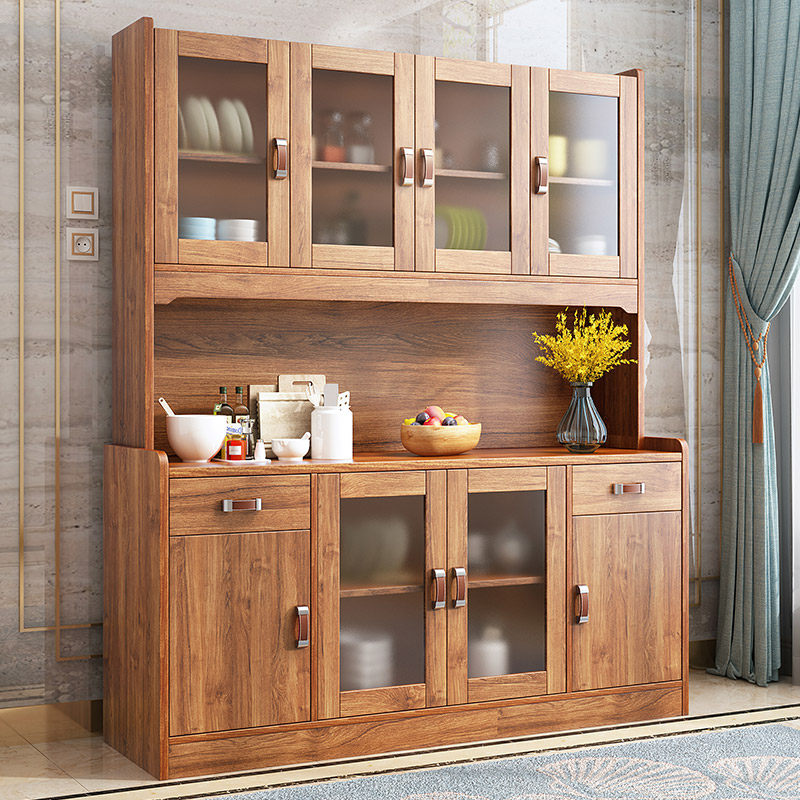 Meal-side cabinet Wine cabinet to top wall living room high cabinet locker solid wooden kitchen bowl cabinet tea cabinet