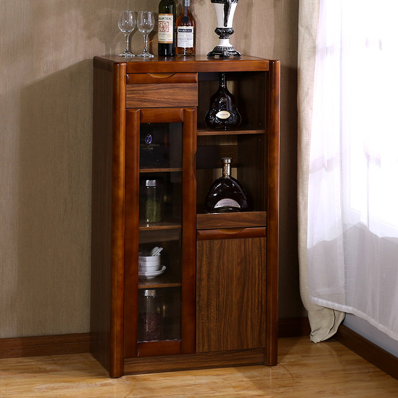 Dining Cabinet Solid Wood Frame High Cabinet Tea Cabinet Containing Cabinet Living-room Kitchen Containing Cabinet Chinese small cabinet Tea Water Cabinet