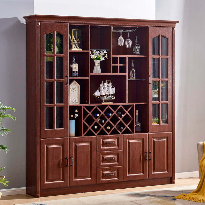 Dining cabinet simple modern American storage cabinet wine cabinet living room large-capacity wall multi-functional high cabinet dining room cabinet
